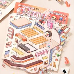 Simno - Pixel-sushi ház - matricajelenet 1 darabos kirakó (6941776322191)