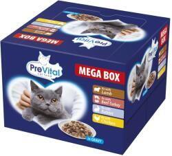 PreVital Mega Box - Válogatott Alutasakos Macskaeledel (24*100 g)