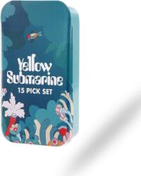 D'addario 1CWH4-10B9 The Beatles YELLOW SUBMARINE 55TH ANNIVERSARY Gitár Pengető Under the Sea 15-darab fémdoboz Kék