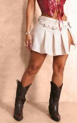 Prettylittlething Bézs Klasszikus Bő Szabású Mini Strasszos Szoknya Prettylittlething 46