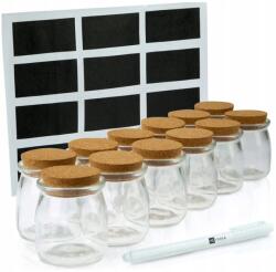 Üveg Fűszertartó tégely 150ml parafa fedéllel 12 db (B07R6Y41B5)