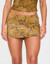 Prettylittlething Olívazöld Ceruzaszoknya Velúr Mintás Prettylittlething 44