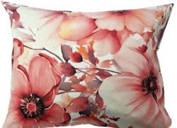  Pamutszatén kispárna huzat - 40x50 cm / rózsaszín árnyalatú virág mintás