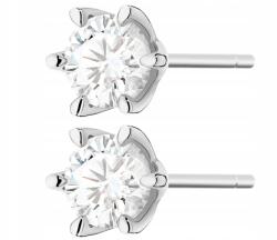 ZŁOCISTO Nagy Fülbevaló Fehér Arany Laboratóriumi Gyémántokkal 2, 00 Ct Stift (DLA DZIEWCZYNY NARZECZONEJ)