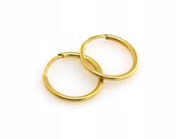  Fülbevaló arany karika 13 mm szürke 585 14 k (KL1942)