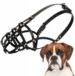 Dingo Kutya szájkosár, Dingo Szegecselt Bőr 16-OS (körfogat 34cm) Boxer Nagy (13136)