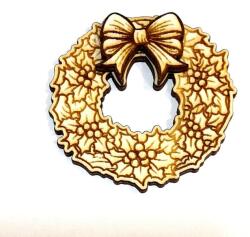  Natúr fa koszorú, mérete: 4, 5 cm