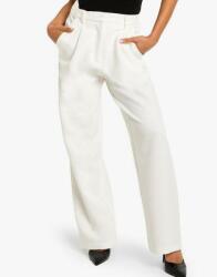 Boohoo Fehér Klasszikus Egyenes Szárú Nadrág Cipzáras Zsebek Boohoo 36