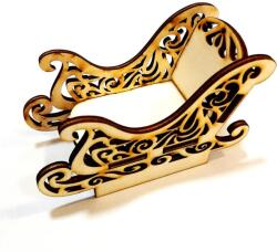  Natúr fa Mikulásszán, mérete: 7x4, 5x3, 7 cm. Lapraszerelten szállitjuk