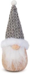  Skandináv karácsonyi manó, szürke sapkában. Magassága: 17 cm