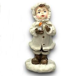 Karácsonyi éneklő kislány gyertyával. Mérete: 4x8, 2x3 cm