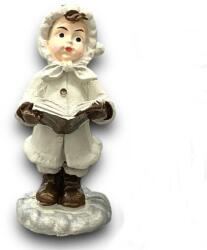 Karácsonyi éneklő kislány könyvvel. Mérete: 4x8, 2x3 cm