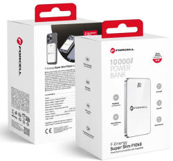 Forcell F-Energy F10K8 MagSafe kompatibilis powerbank / külső akkumulátor, 15W, 1000mAh, QC4.0, fehér