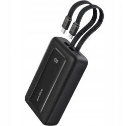 Anker PowerCore Powerbank / külső akkumulátor, USB-C-USB-A-Lightning port, QC + PD, 10000mAh, 30W, fekete (A1680G11)