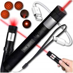 ZeeTech Lézer Mutató Piros Lézer Usb Erős Nagy Hatótávolság Akkumulátor (Mocny wskaźnik laserowy laser czerwony USB)