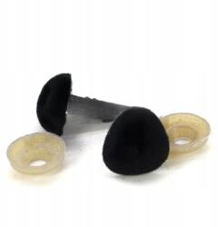 Luna Art Biztonságos orr kabalafigurákhoz és amigurumihoz Fekete Velúr 15×18 mm (nb)