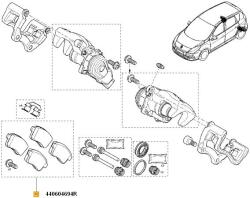 Original Renault Set placute frana ORIGINAL RENAULT 44 06 046 94R (44 06 046 94R)