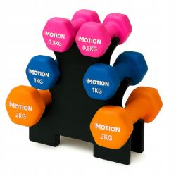 Motion Neoprén Súlyzó Szett Állvány Súlyzó Állvány 6 Db Motion (FS2 ZESTAW HANTLI NEOPREN OBCIĄŻNIKI CIĘŻARKI)