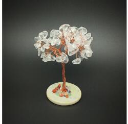 R. M. ékszer Ásványfa réz Hegyikristály jáde lapon 8cm (017580)