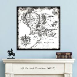 DUBLEZ Fa falikép - A Gyűrűk Ura: Középfölde térképe | DUBLEZ