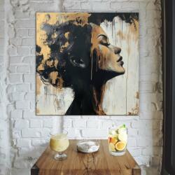 DUBLEZ Arany kép - Női portré fából | DUBLEZ