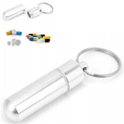  Tablettatartó Kulcstartó Fém Acél Ezüst (051411)