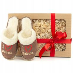 PanSzew Kész Ajándék Nagymama Napjára, Nagymamának Meleg Papucs I Love Babcia 36-41