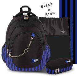 St. Majewski St. Right anatómiai iskolatáska, hátizsák SZETT- Black&Blue (667510/SZETT)