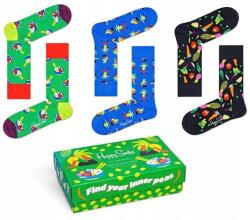 Happy Socks Zoknik Happy Socks minták keveréke méret 36-40 3 pár ideális ajándék (XGAR08-9300)