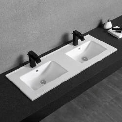 VELDMAN Manveld Dupla Mosdó Pultba Süllyeszthető Fehér 120 Cm