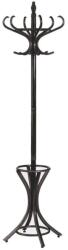 HM Cuier pom lemn curbat HM W30, cu 12 agatatori, suport umbrela, wenge (00001597)