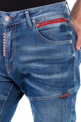 Cipo Baxx Farmer nadrág Koptatott varrás szűkített farmer CD698 32/34 (cd698)