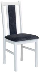 ABC Scaun de living si bucatarie, DM14 Boston din lemn masiv fag, tapiterie stofa, 120 kg, 96x43x40 cm, Alb Gri (00003679)