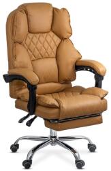 XACT Scaun directorial OFF411, piele ecologica, mecanism asincron, perne duble, 120 kg (SKU-10582)