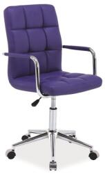 SL Scaun birou copii SL Q022, ergonomic, cadru otel, piele ecologica, inaltime ajustabila, roti pivotante, 60 Kg, mov (00003400)