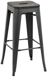 XACT Scaun bar metalic ABS 124, fix, sezut lemn, cu suport picioare, 120 kg (00004257)