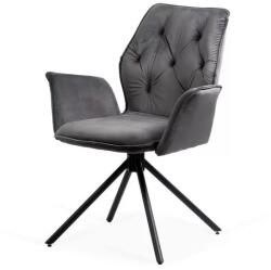 XACT Scaun living rotativ BUC 0224, baza metalica, tapiterie catifea, elegant, 100 kg (SKU-10705)