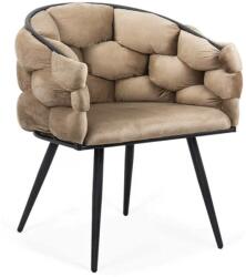 XACT Scaun living BUC 256, ergonomic, catifea, structura metalica, perne groase, 120 kg (SKU-10171-3914)