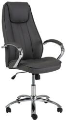 SL Scaun directorial SL Q036, Piele ecologica, Cadru Metalic, Inaltime ajustabila, 100 kg, Gri (00002168-3217)
