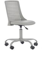 HM Scaun birou copii din polipropilena HM Pure, piele ecologica, baza vopsita, inaltime reglabila, roti pivotante, 80 kg, gri (00003294)