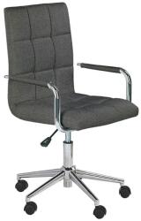 HM Scaun birou copii HM Gonzo 3, tapiterie stofa, cadru polipropilena, inaltime reglabila, brate tapitate, 90 kg, gri inchis (00002850)