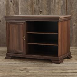 Vamy Comoda living VMT, Pal Melaminat, cu o usa, 3 polite, cu elemente din MDF, Nuc (00003948) Comoda