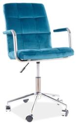 SL Scaun birou copii SL Q022, ergonomic, cadru otel, piele ecologica, inaltime ajustabila, roti pivotante, 60 Kg, turcoaz (00003724)