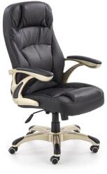 HM Scaun directorial HM Carlos, Piele ecologica perforata, Roti cauciucate, Inaltime ajustabila, Mecanism multiblock, 136 Kg, Negru (00001551-1204)