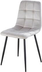 ABC Scaun de living si bucatarie cu cadru metalic, AB37 ergonomic, catifea, 89x44x43 cm, 100 Kg, Bej (00004083)