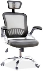 SIGNAL MEBLE Scaun birou SL Q831, mesh, mecanism de balans, cotiere reglabile, rotatie 360 , suport lombar, 100 kg, negru (00003581)