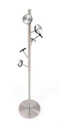 HM Cuier pom de podea HM W64, metalic, 6 agatatoare, argintiu (00003614)