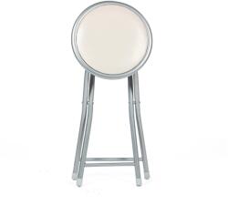 UNIC Taburet pliant Maroc, cadru metalic, piele ecologica, 80 kg, multicolor (00000587-3457)