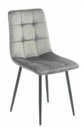 KALENDA Scaun de living si bucatarie KL Mady, metalic, tapitat cu stofa, 100 kg, 44x39x89 cm, gri (SKU-10667)