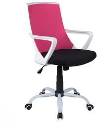 SIGNAL MEBLE Scaun birou ergonomic, SL Q248, tapiterie stofa, reglabil pe inaltime, roti pivotante, mecanism balansare, 100 Kg, Negru Roz (00002860)